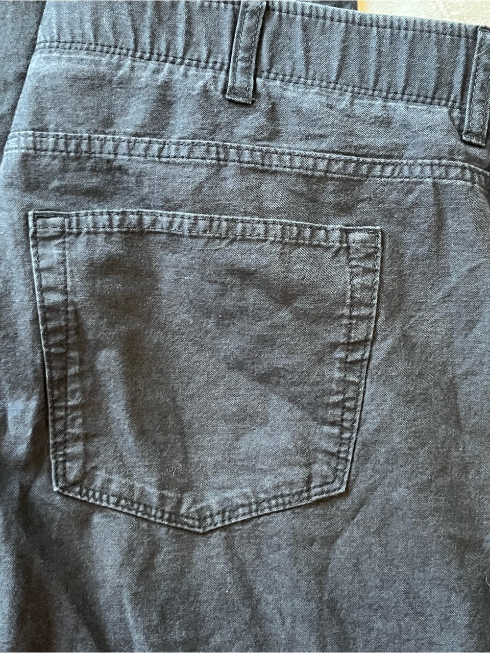 Denver Hayes Cotton Charcoal Gray Stretch Waist Trousers 38x32